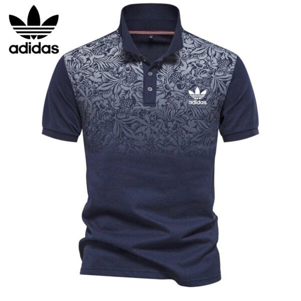 AD – Polo con motivo floreale sfumato