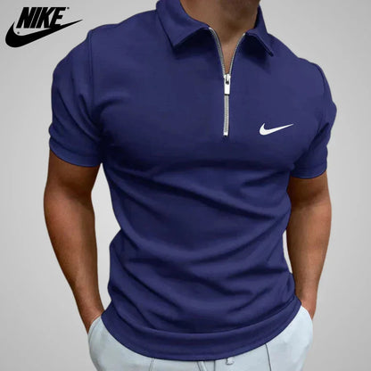 NK | Polo casual con chiusura a zip