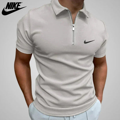 NK | Polo casual con chiusura a zip