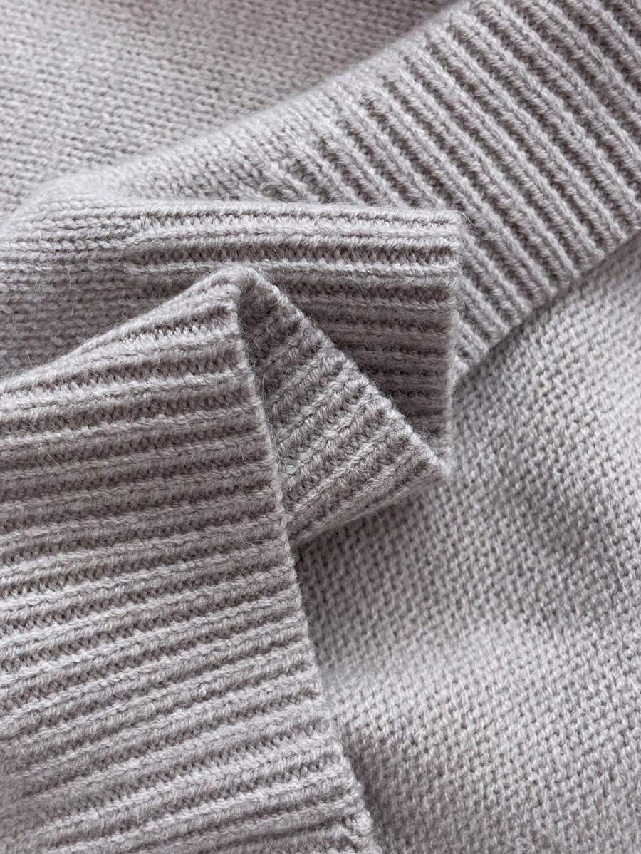 Maglione a Maglia con Scollo a V Dentellato - PREZZO OUTLET