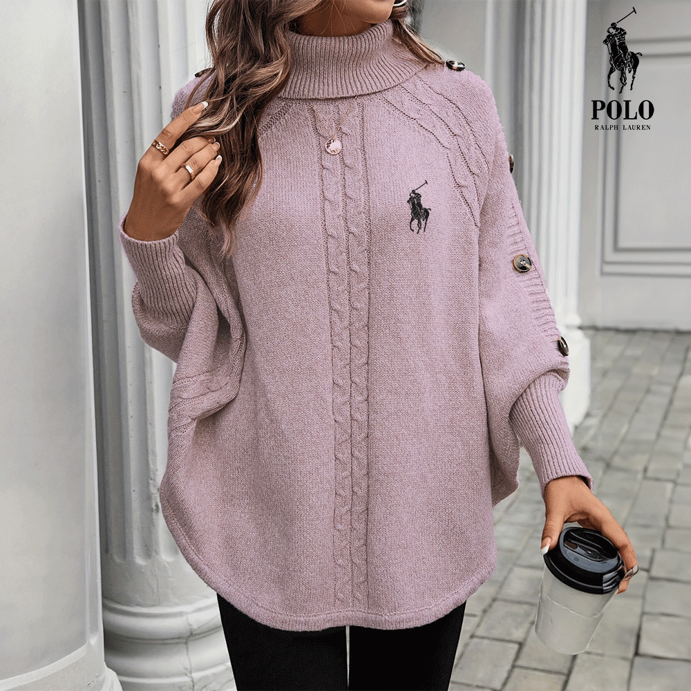 RL | Maglione a collo alto con bottoni