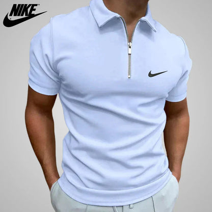 NK | Polo casual con chiusura a zip