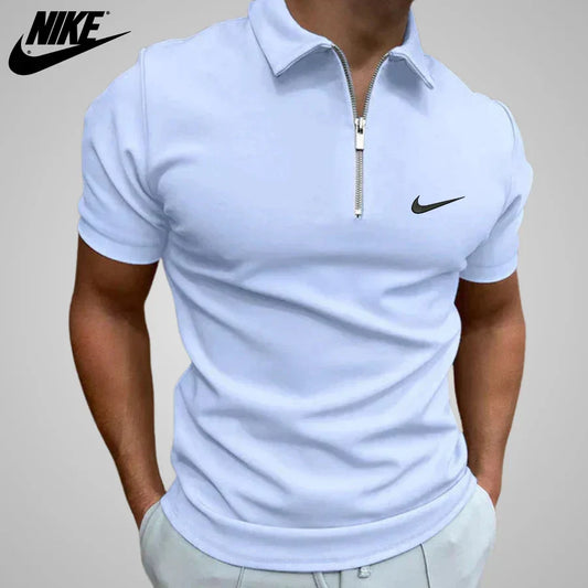 NK | Polo casual con chiusura a zip