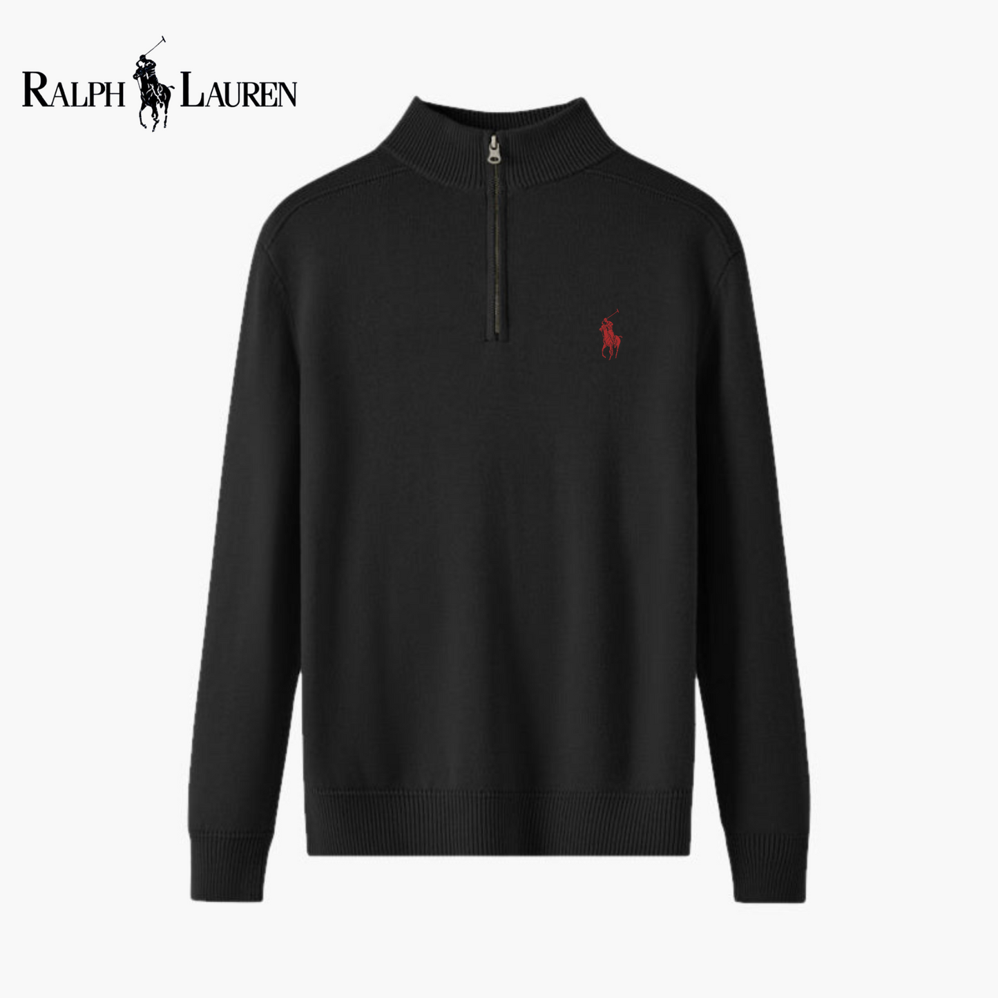Maglione Mezza Zip in Lana Merino ᏒᏞ