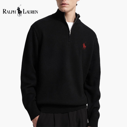 Maglione Mezza Zip in Lana Merino ᏒᏞ