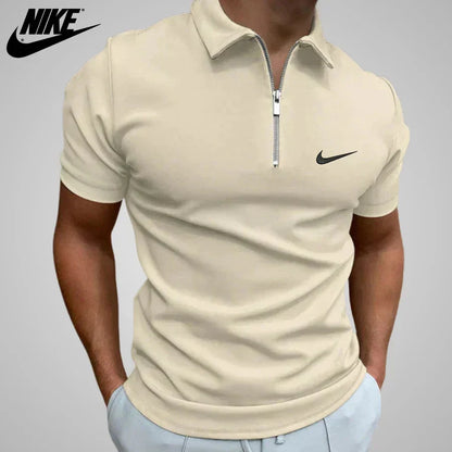 NK | Polo casual con chiusura a zip