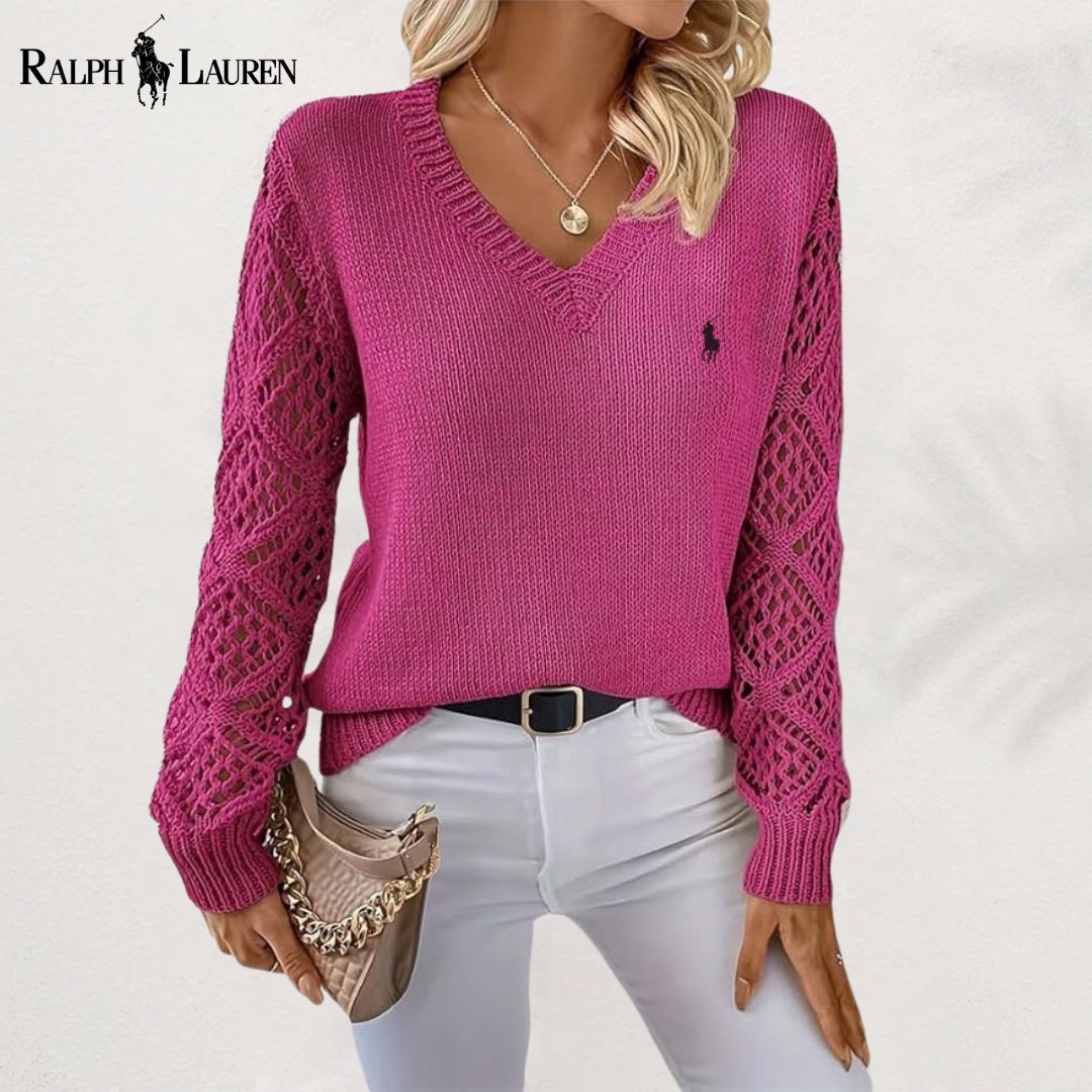 RL | Maglione in maglia traforata