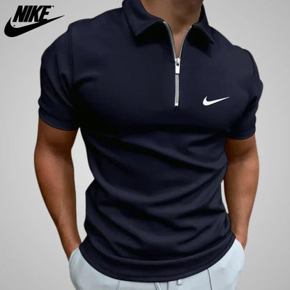 NK | Polo casual con chiusura a zip