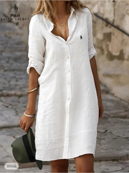 RL™ | Abito camicia essenziale in lino e cotone (Pezzi limitati)