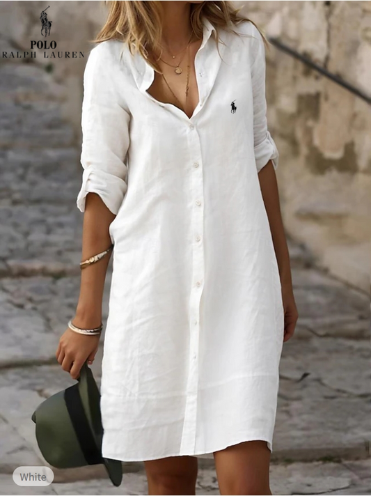 RL™ | Abito camicia essenziale in lino e cotone (Pezzi limitati)